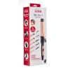 KISS 5-in-1 Curling Iron, Interchangeable Tourmaline Ceramic Curling Wand Set with 3 Styling Clips & 2 Wands, 2 Heat Settings, Heat Resistant Glove, 110/120V