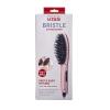 KISS Bristle Hair Straightener Heat Brush, Digital Temperature Control Up to 410°F, 90-Minute Auto Shutoff, Cool-Tip Ionic Bristles, Lightweight Handle, 360° Swivel Cord, Pink, 1.25 lbs