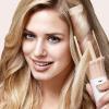 KISS Instawave 101 Auto Rotating Curling Iron, Patented Automatic Spinner, 2-Way Rotation, 1” Ceramic Ionic Curling Wand, Dual Heat Settings up to 420°F, From Tight Curls to Beach Waves, Black & White