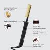 KISS Professional Pressing Comb with Polished Gold Smoothing Comb, Safety Stand, Digital LED Temperature Display, & Tangle Free 360° Swivel Cord(Medium)