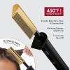 KISS Professional Pressing Comb with Polished Gold Smoothing Comb, Safety Stand, Digital LED Temperature Display, & Tangle Free 360° Swivel Cord(Medium)