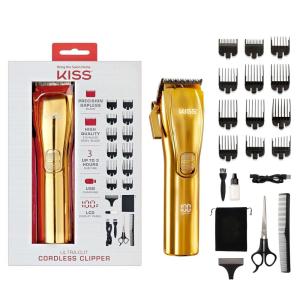 KISS Precision Blade Cordless Trimmer with Stainless Steel T-Blade, Powerful High-Torque, High-Speed Motor, 3 Blade Guard Attachments & Blade Cover, USB Cable & Long-Lasting Lithium Ion Battery(Ultra-Cut Blade Cordless Clipper)