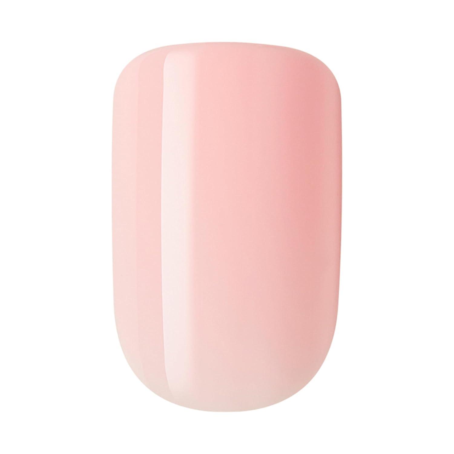 imageKISS Gel Fantasy Press On Nails Nail glue included After Last Night Light Pink Short Size Squoval Shape Includes 28 Nails 2g glue 1 Manicure Stick 1 Mini FileAfter Last Night
