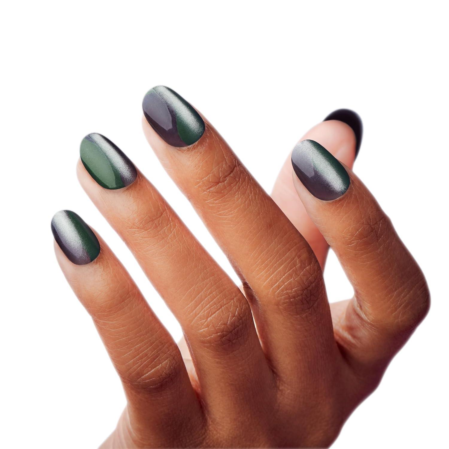 imageKISS Gel Fantasy Press On Nails Nail glue included Dial Me Gray Short Size Oval Shape Includes 28 Nails 2g glue 1 Manicure Stick 1 Mini FileDial Me