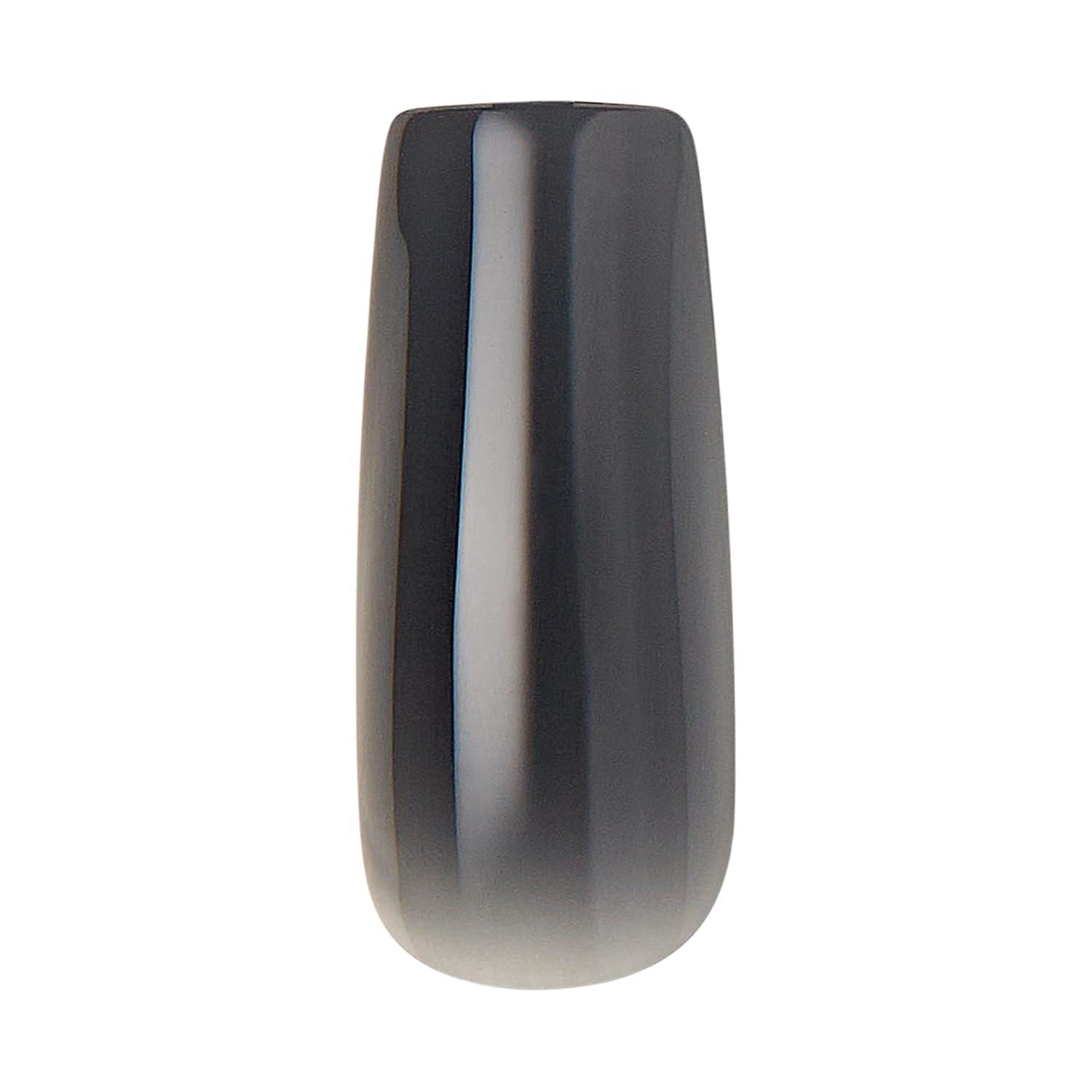 imageKISS Gel Fantasy Press On Nails Nail glue included Jelly Gele Black Long Size Square Shape Includes 28 Nails 2g glue 1 Manicure Stick 1 Mini File