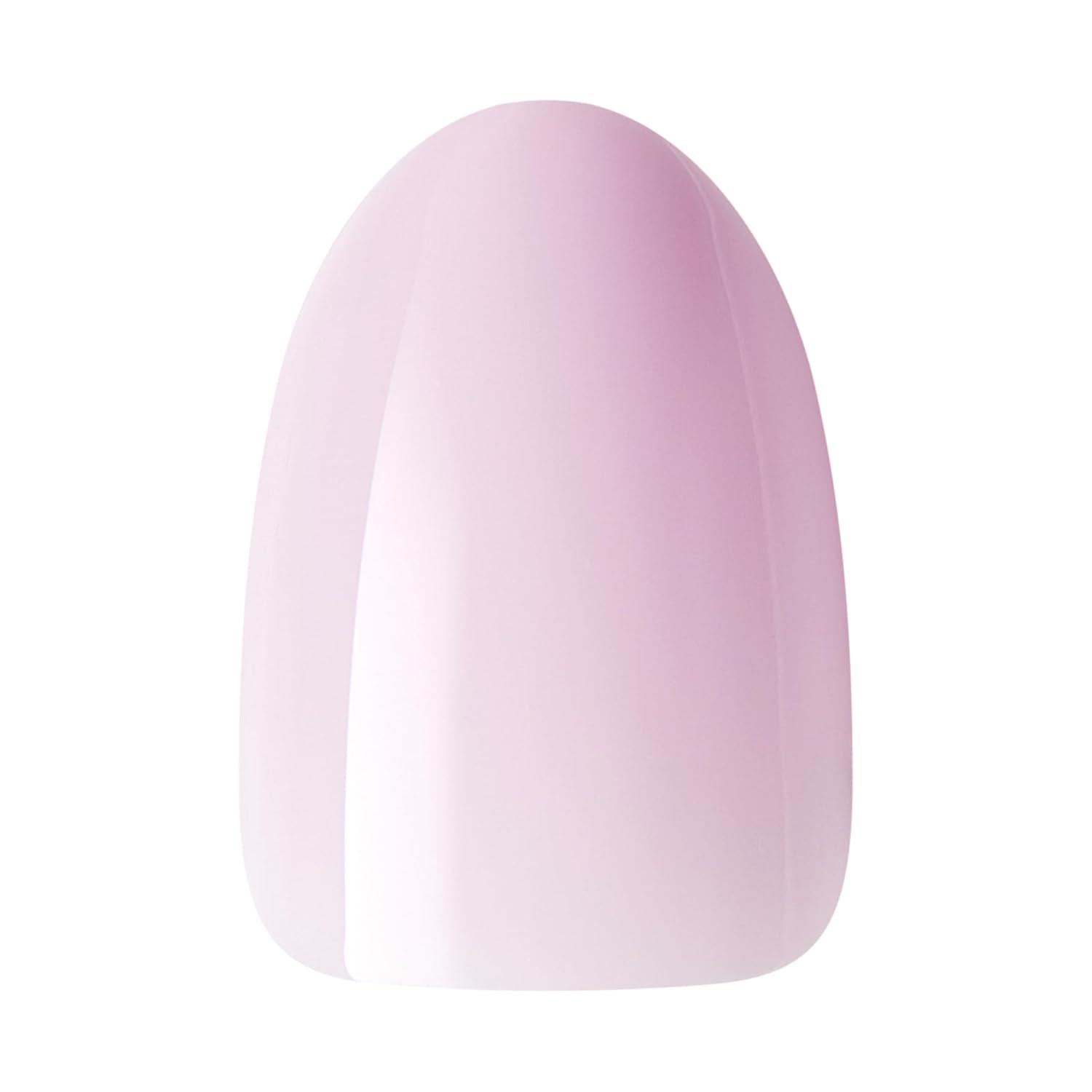 imageKISS Gel Fantasy PressOn Nails Nail glue included Pure Love Light Pink Short Size Almond Shape Includes 28 Nails 2G Glue 1 Manicure Stick 1 Mini FilePure Love