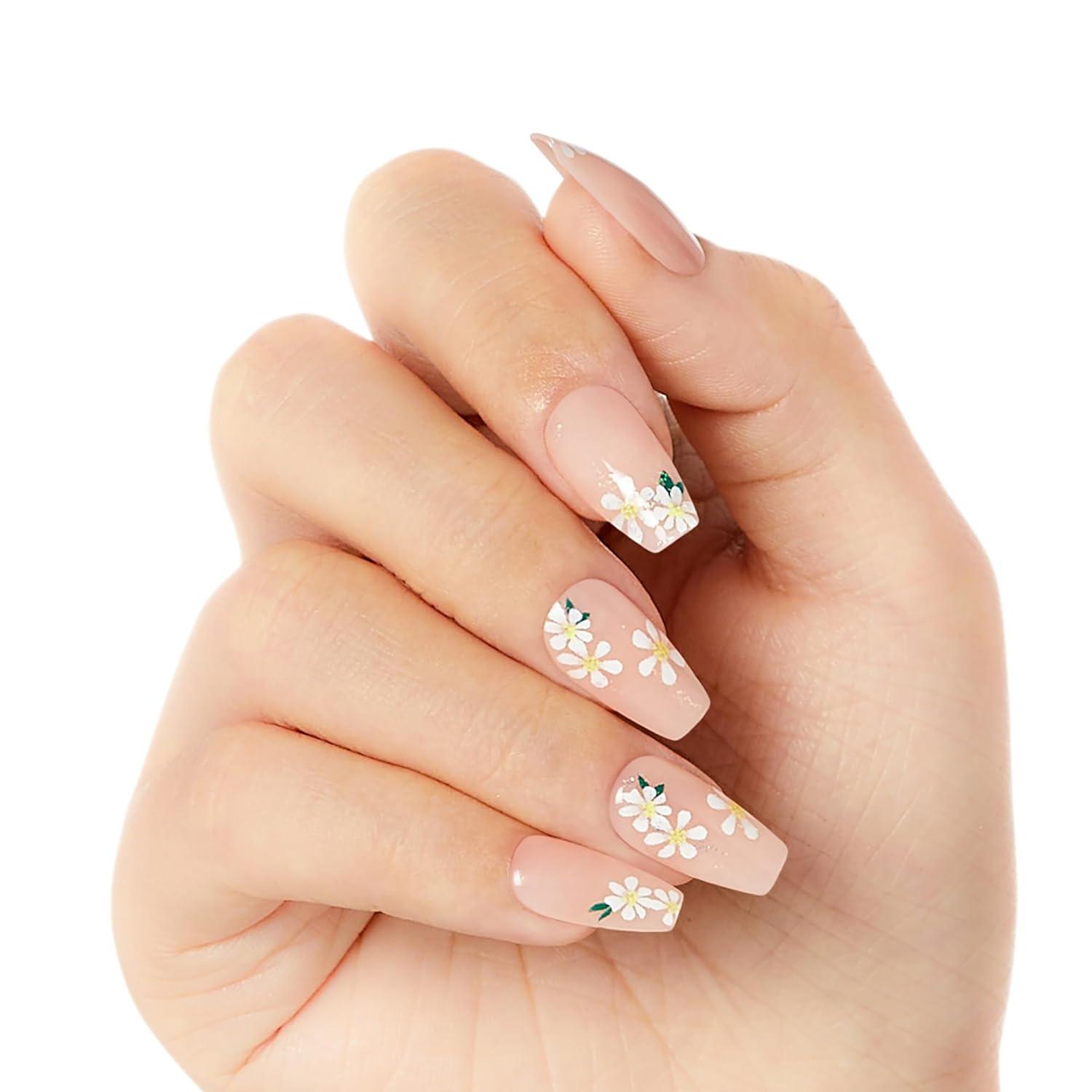 imageKISS Voguish Fantasy Press On Nails Nail glue included clatant Pink Medium Size Almond Shape Includes 28 Nails 2g glue 1 Manicure Stick 1 Mini File4 Wheel Drive
