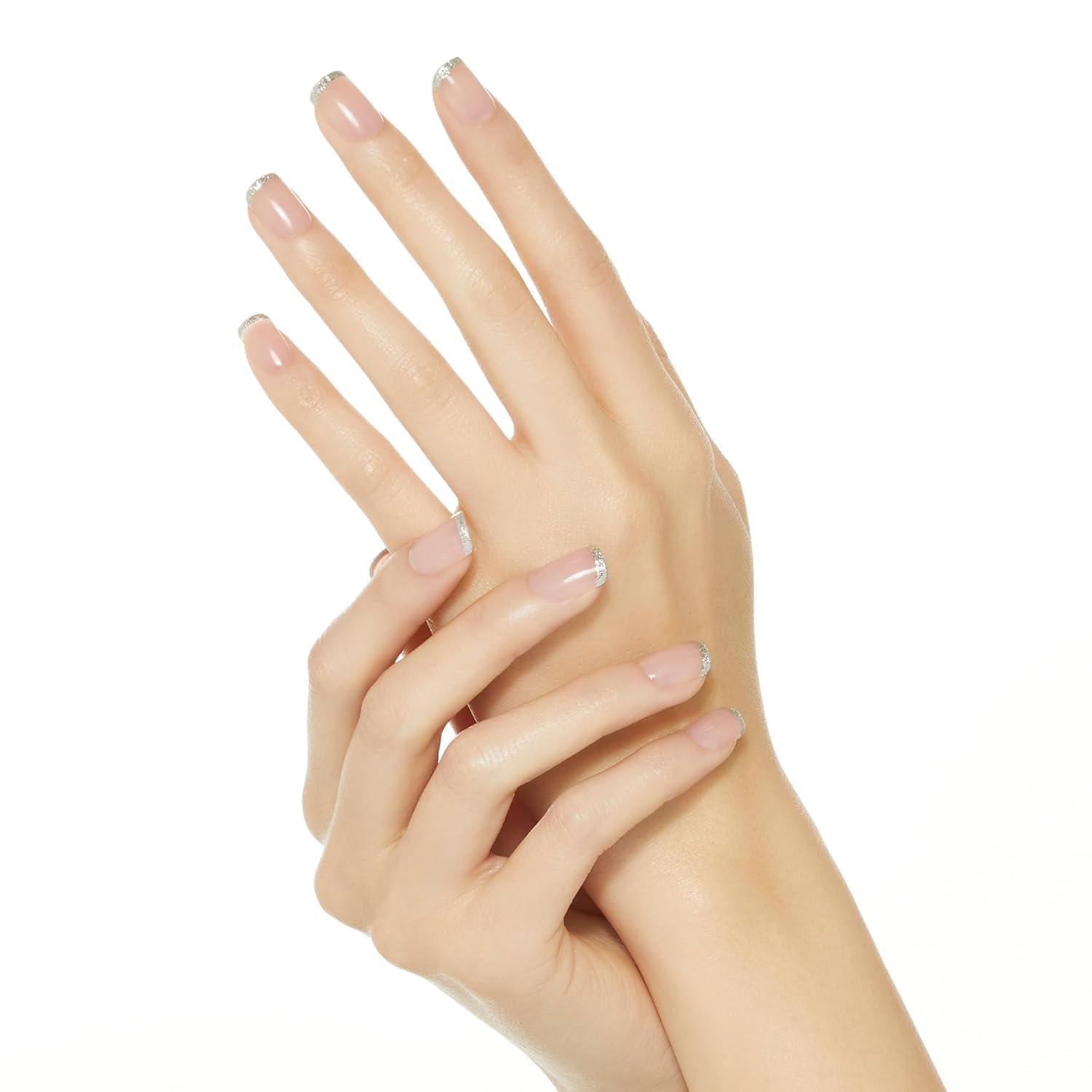 imageKISS Voguish Fantasy Press On Nails Nail glue included clatant Pink Medium Size Almond Shape Includes 28 Nails 2g glue 1 Manicure Stick 1 Mini FileBisous