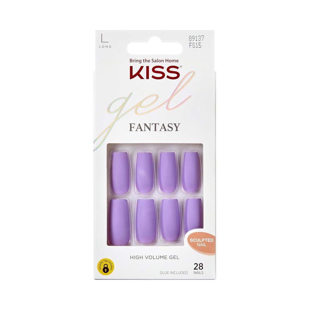 imageKISS Gel Fantasy Press On Nails Nail glue included No Regrets Light Pink Medium Size Almond Shape Includes 28 Nails 2g Glue 1 Manicure Stick 1 Mini fileSave