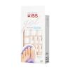 KISS Gel Fantasy Collection Ready-To-Wear Fake Toenails Pedicure Set, Style ‘This is Classic’, with Mini Nail File, Pink Gel Nail Glue & 24 White Smudge-Proof Glue-On Toenails