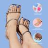 KISS Gel Fantasy Collection Ready-To-Wear Fake Toenails Pedicure Set, Style ‘This is Classic’, with Mini Nail File, Pink Gel Nail Glue & 24 White Smudge-Proof Glue-On Toenails