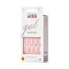 KISS Gel Fantasy, Press On Nails, Nail glue included, ‘After Last Night’, Light Pink, Short Size, Squoval Shape, Includes 28 Nails, 2g glue, 1 Manicure Stick, 1 Mini File(After Last Night)