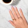 KISS Gel Fantasy, Press On Nails, Nail glue included, ‘After Last Night’, Light Pink, Short Size, Squoval Shape, Includes 28 Nails, 2g glue, 1 Manicure Stick, 1 Mini File(Winter Sparks)