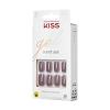 KISS Gel Fantasy, Press On Nails, Nail glue included, ‘After Last Night’, Light Pink, Short Size, Squoval Shape, Includes 28 Nails, 2g glue, 1 Manicure Stick, 1 Mini File(Temporary Feels)