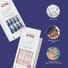 KISS Gel Fantasy, Press On Nails, Nail glue included, ‘Chameleon’, Blue, Medium Size, Coffin Shape, Includes 28 Nails, 2g glue, 1 Manicure Stick, 1 Mini File(Dignity)