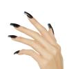 KISS Gel Fantasy Press On Nails, Nail glue included, ‘Jelly Gelée’, Black, Long Size, Square Shape, Includes 28 Nails, 2g glue, 1 Manicure Stick, 1 Mini File