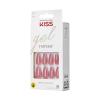 KISS Gel Fantasy, Press On Nails, Nail glue included, ‘No Regrets’, Light Pink, Medium Size, Almond Shape, Includes 28 Nails, 2g Glue, 1 Manicure Stick, 1 Mini file(Letter To Ur EX)