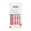 KISS Gel Fantasy, Press On Nails, Nail glue included, ‘No Regrets’, Light Pink, Medium Size, Almond Shape, Includes 28 Nails, 2g Glue, 1 Manicure Stick, 1 Mini file(Countless Times)