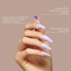 KISS Gel Fantasy, Press On Nails, Nail glue included, ‘No Regrets’, Light Pink, Medium Size, Almond Shape, Includes 28 Nails, 2g Glue, 1 Manicure Stick, 1 Mini file(4 the Cause)