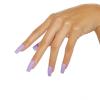 KISS Gel Fantasy, Press On Nails, Nail glue included, ‘No Regrets’, Light Pink, Medium Size, Almond Shape, Includes 28 Nails, 2g Glue, 1 Manicure Stick, 1 Mini file(Purple)