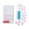 KISS Gel Fantasy, Press-On Nails, Nail glue included, ‘Pure Love’, Light Pink, Short Size, Almond Shape, Includes 28 Nails, 2G Glue, 1 Manicure Stick, 1 Mini File(Pure Love)