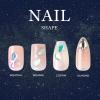 KISS Masterpiece French Tip Press On Nails, Black, Medium Almond, 12 Jeweled Accents, Glossy Finish Nail Kit Contains 30 Fake Nails, Pink Gel Nail Glue 2g (0.07 Oz.), Manicure Stick, & Mini Nail File(Perfection)