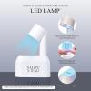 KISS Salon X-tend, Press-On Nails, Nail glue included, ‘Keep It’, Light White, Short Size, Oval Shape, Includes 30 Nails, 5Ml Led Soft Gel Adhesive, 1 Manicure Stick, 1 New Mini File, New Prep Pad(Flowers)