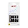 KISS Gel Fantasy, Press On Nails, Nail glue included, ‘After Last Night’, Light Pink, Short Size, Squoval Shape, Includes 28 Nails, 2g glue, 1 Manicure Stick, 1 Mini File(Aim High)
