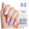 KISS Gel Fantasy, Press On Nails, Nail glue included, ‘After Last Night’, Light Pink, Short Size, Squoval Shape, Includes 28 Nails, 2g glue, 1 Manicure Stick, 1 Mini File(Day1)