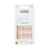 KISS Gel Fantasy, Press On Nails, Nail glue included, ‘After Last Night’, Light Pink, Short Size, Squoval Shape, Includes 28 Nails, 2g glue, 1 Manicure Stick, 1 Mini File(I Feel You)