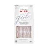 KISS Gel Fantasy, Press On Nails, Nail glue included, ‘Chameleon’, Blue, Medium Size, Coffin Shape, Includes 28 Nails, 2g glue, 1 Manicure Stick, 1 Mini File(Dignity)