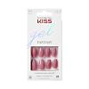 KISS Gel Fantasy, Press On Nails, Nail glue included, ‘No Regrets’, Light Pink, Medium Size, Almond Shape, Includes 28 Nails, 2g Glue, 1 Manicure Stick, 1 Mini file(Letter To Ur EX)