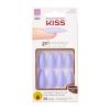 KISS Gel Fantasy, Press On Nails, Nail glue included, ‘No Regrets’, Light Pink, Medium Size, Almond Shape, Includes 28 Nails, 2g Glue, 1 Manicure Stick, 1 Mini file(Night After)
