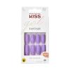KISS Gel Fantasy, Press On Nails, Nail glue included, ‘No Regrets’, Light Pink, Medium Size, Almond Shape, Includes 28 Nails, 2g Glue, 1 Manicure Stick, 1 Mini file(Save)