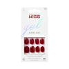 KISS Gel Fantasy, Press-On Nails, Nail glue included, ‘Pure Love’, Light Pink, Short Size, Almond Shape, Includes 28 Nails, 2G Glue, 1 Manicure Stick, 1 Mini File(One Call)