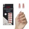KISS Salon X-tend, Press-On Nails, Nail glue included, ‘Keep It’, Light White, Short Size, Oval Shape, Includes 30 Nails, 5Ml Led Soft Gel Adhesive, 1 Manicure Stick, 1 New Mini File, New Prep Pad(Flowers)