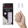KISS Salon X-tend, Press-On Nails, Nail glue included, ‘Keep It’, Light White, Short Size, Oval Shape, Includes 30 Nails, 5Ml Led Soft Gel Adhesive, 1 Manicure Stick, 1 New Mini File, New Prep Pad(Gimme)