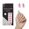 KISS Salon X-tend, Press-On Nails, Nail glue included, ‘Red Flags’, Light Pink, Medium Size, Almond Shape, Includes 30 Nails, 5Ml Led Soft Gel Adhesive, 1 Manicure Stick, 1 New Mini File, New Prep Pad(Medium Pink)