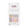 KISS Voguish Fantasy, Press On Nails, Nail glue included, ‘éclatant’, Pink, Medium Size, Almond Shape, Includes 28 Nails, 2g glue, 1 Manicure Stick, 1 Mini File(Candies)