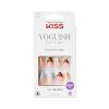 KISS Voguish Fantasy, Press On Nails, Nail glue included, ‘éclatant’, Pink, Medium Size, Almond Shape, Includes 28 Nails, 2g glue, 1 Manicure Stick, 1 Mini File(Charmante)