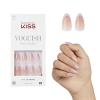 KISS Voguish Fantasy, Press On Nails, Nail glue included, ‘éclatant’, Pink, Medium Size, Almond Shape, Includes 28 Nails, 2g glue, 1 Manicure Stick, 1 Mini File(Rainy Night)