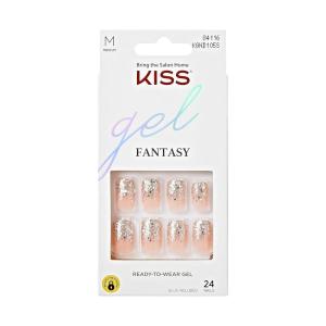 KISS Gel Fantasy, Press On Nails, Nail glue included, ‘After Last Night’, Light Pink, Short Size, Squoval Shape, Includes 28 Nails, 2g glue, 1 Manicure Stick, 1 Mini File(I Feel You)