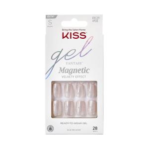 KISS Gel Fantasy, Press On Nails, Nail glue included, ‘Chameleon’, Blue, Medium Size, Coffin Shape, Includes 28 Nails, 2g glue, 1 Manicure Stick, 1 Mini File(Dignity)