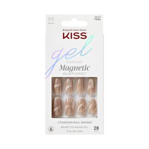 KISS Gel Fantasy, Press On Nails, Nail glue included, ‘Dial Me’, Gray, Short Size, Oval Shape, Includes 28 Nails, 2g glue, 1 Manicure Stick, 1 Mini File(Drama)