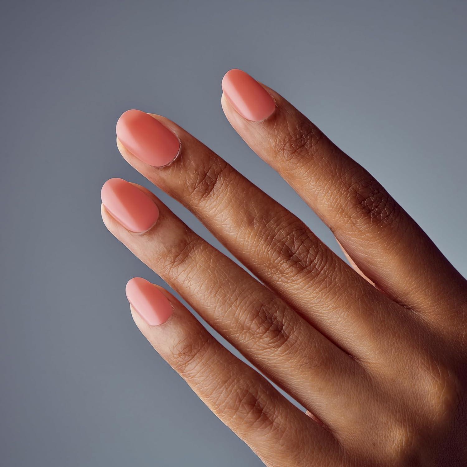 imageKISS Bare but Better Press On Nails Almond Chemistry Red Medium Length Nail Kit Includes 28 Sculpted Fake Nails Pink Gel Nail Glue 2g 007 oz Manicure Stick Mini Nail FileNo More Naps
