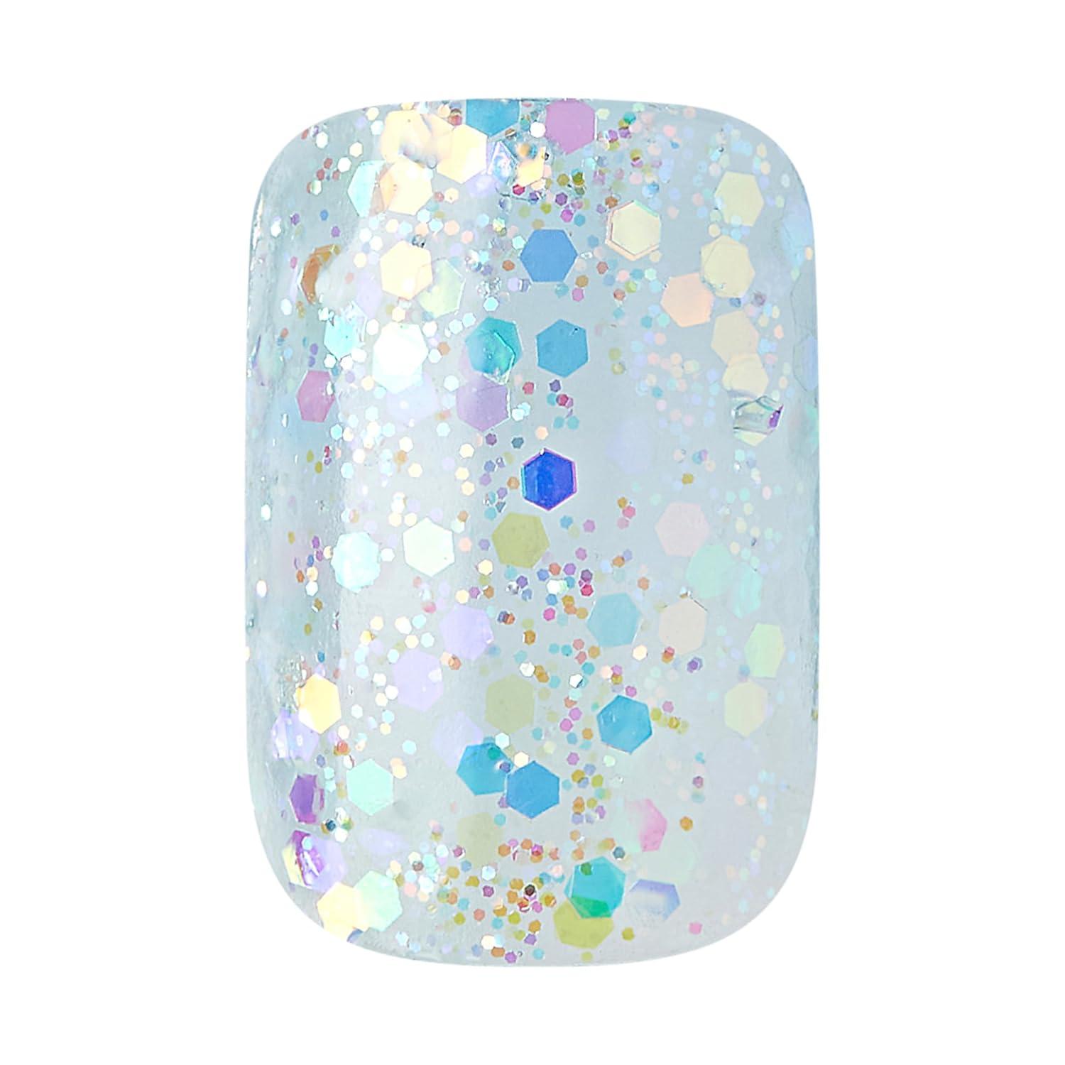 imageKISS Gel Fantasy Press On Nails Nail glue included Dancin Offwhite Short Size Oval Shape Includes 28 Nails 2g glue 1 Manicure Stick 1 Mini File31 Piece Set
