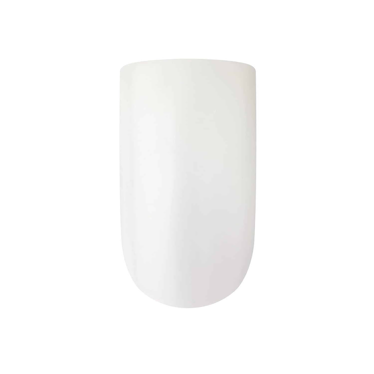 imageKISS Salon Acrylic French Tip Press On Nails Chic Beats Natural Nude Short Squoval Nail Kit with 28 Fake Nails Pink Gel Nail Glue 2g Mini Nail File ampamp Manicure StickEuphoria