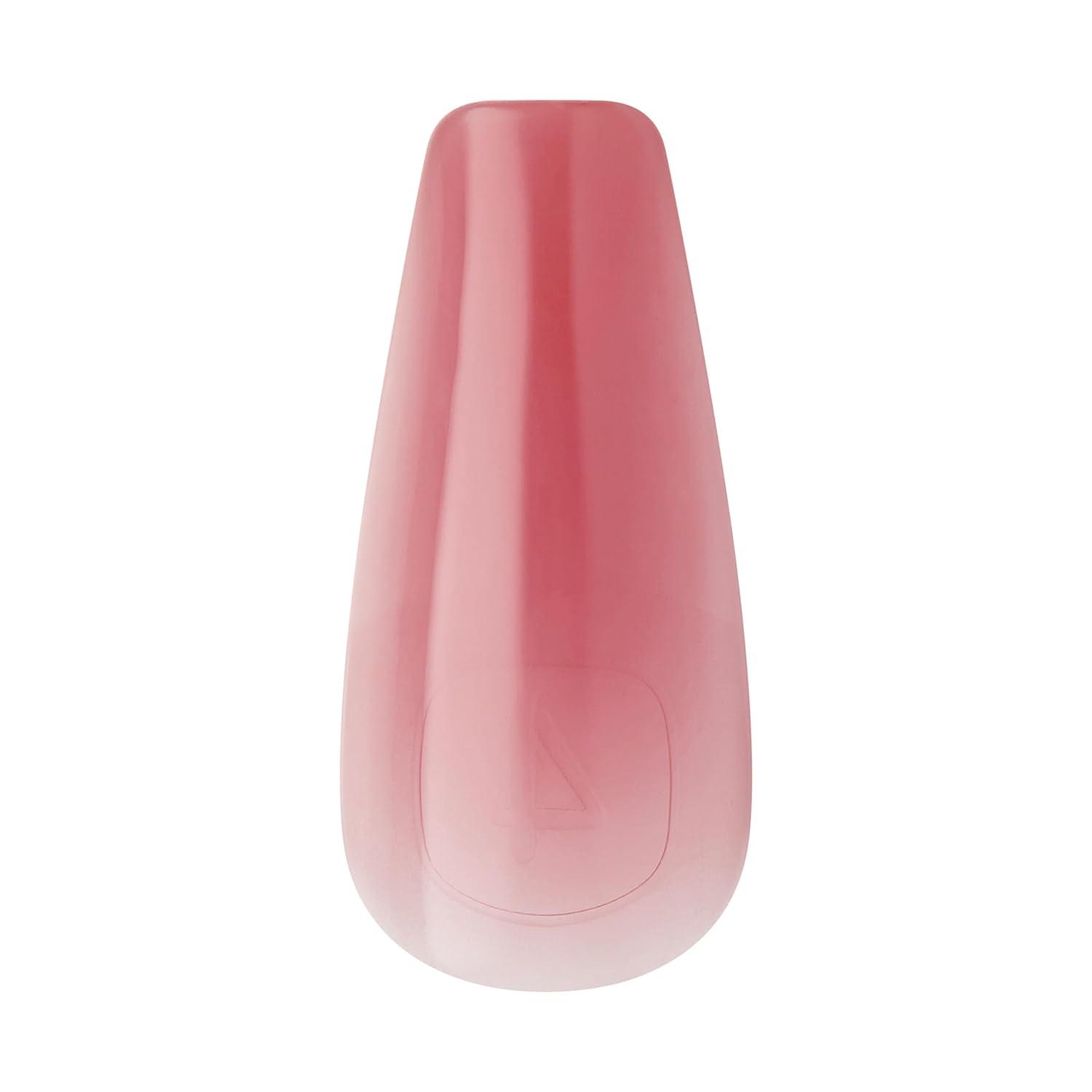imageKISS Salon Xtend LED Gel Nail Kit Perk Beige Medium Coffin 30 Press On Nails LED Soft Gel Adhesive 5 ml 016 US fl oz LED Lamp USB Cable Prep Pad Manicure Stick ampamp Mini Nail FileTone