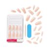 KISS Bare but Better Press On Nails Almond, ‘Chemistry’, Red, Medium Length, Nail Kit Includes 28 Sculpted Fake Nails, Pink Gel Nail Glue 2g (0.07 oz.), Manicure Stick, Mini Nail File(Nude)