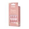 KISS Bare but Better Press On Nails, Glossy Pink, Short Length, Square Shape, 28 Fake Nails, Pink Gel Nail Glue Net Wt. 2g (0.07 Oz.), Mini Nail File, & Manicure Stick(Nude Nude)
